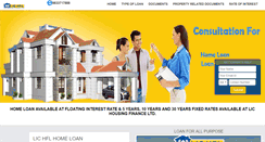 Desktop Screenshot of lichousingloans.co.in